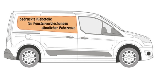 Autobeschriftung Fensterverblechung mittel pro Seite