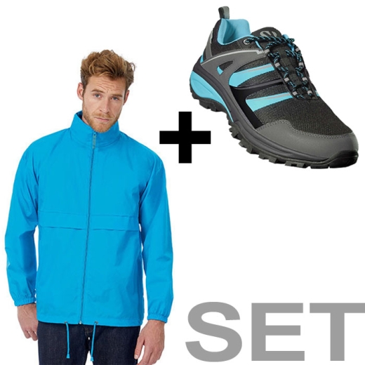 SET Windjacke + Trekking Schuhe