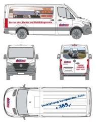 Autobeschriftung für große Busse und Kastenwagen